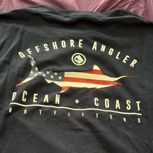Ocean & Coast Offshore Angler Men’s Patriotic USA Graphic T-Shirt- Size Large